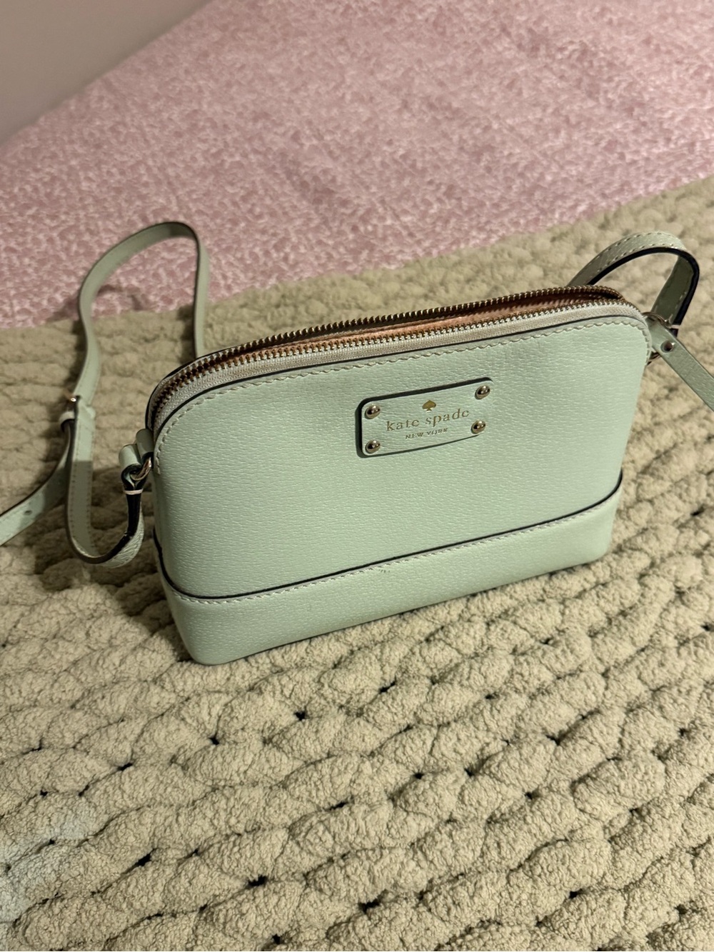 kate spade Mint Leather Crossbody Bag